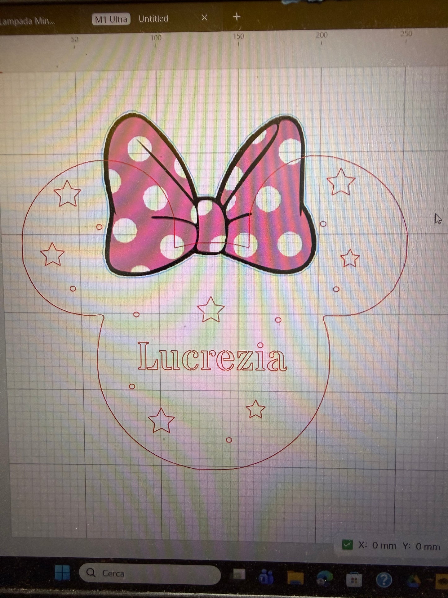 3 Lampade in legno personalizzate con nome e luci