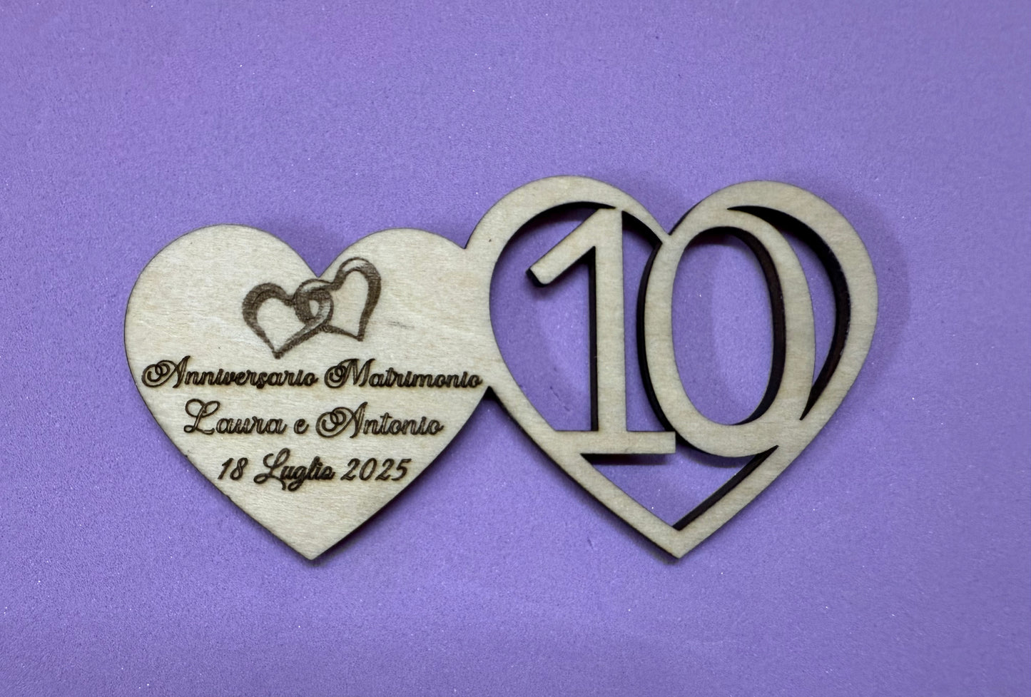 Calamita 10 Anniversario Matrimonio personalizzata