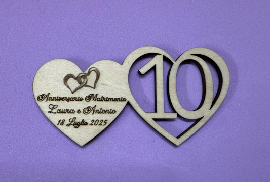 Calamita 10 Anniversario Matrimonio personalizzata