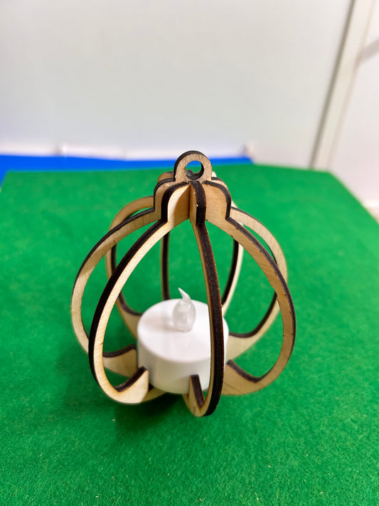Addobbo Natalizio 3D pallina con candela a led
