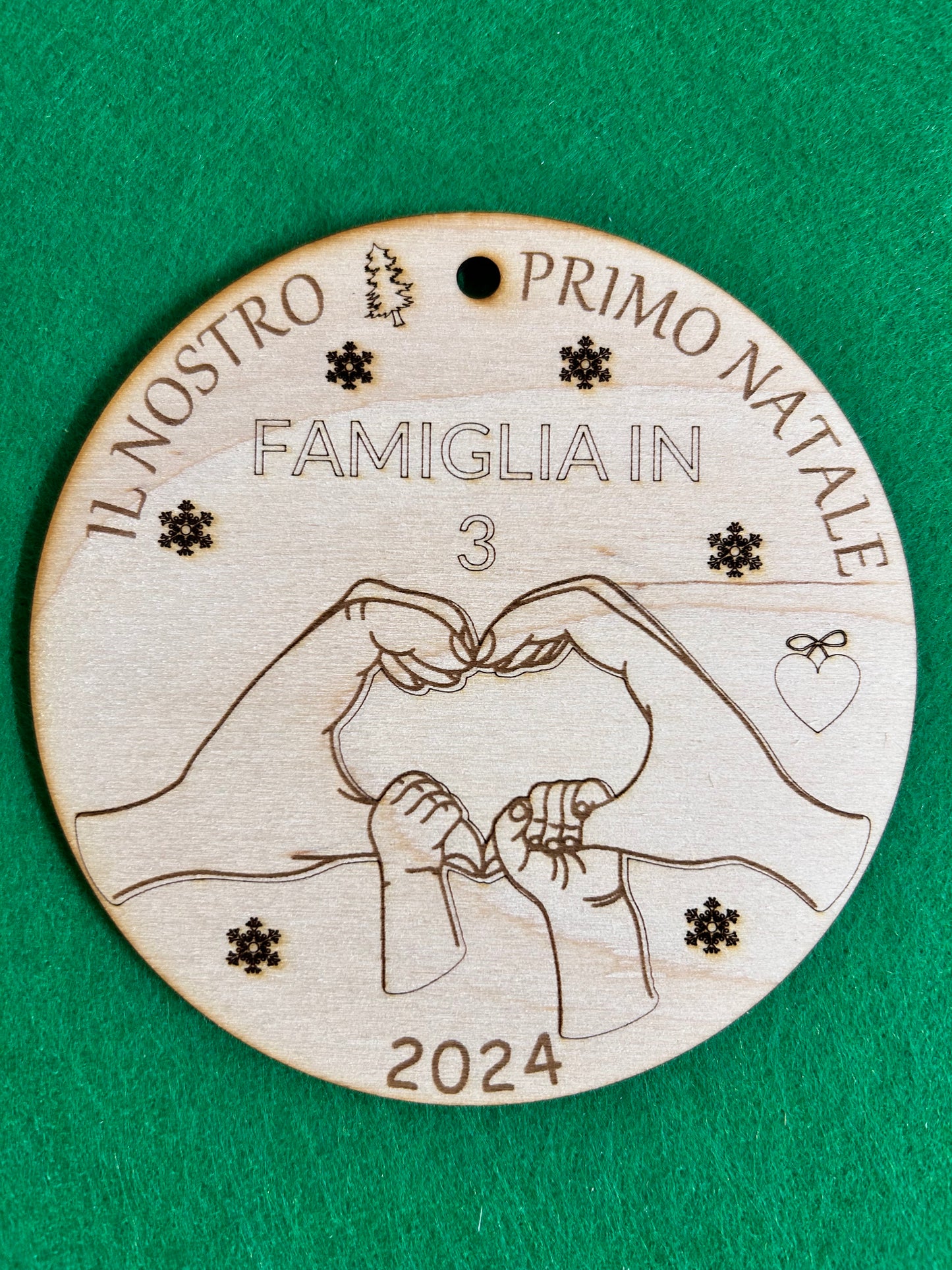 Addobbo Natalizio "Il nostro primo Natale" Personalizzabile
