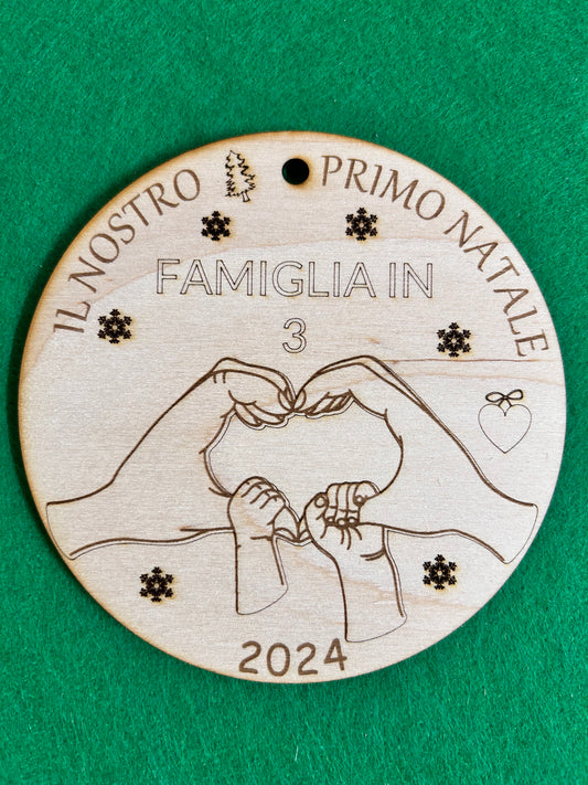 Addobbo Natalizio "Il nostro primo Natale" Personalizzabile