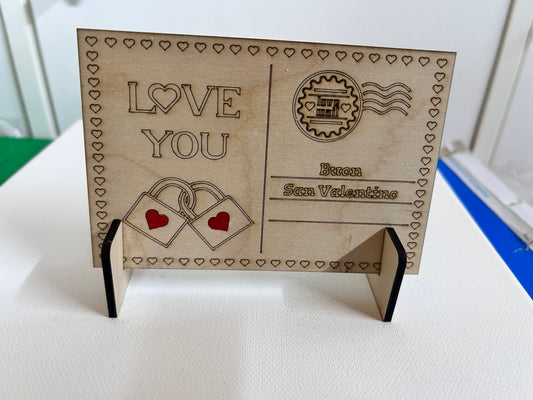 Cartolina San Valentino con messaggio d'amore