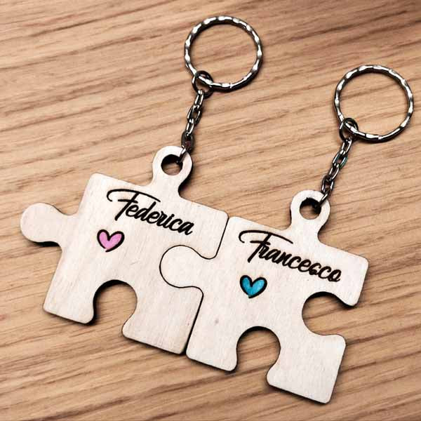 Portachiavi in legno personalizzati